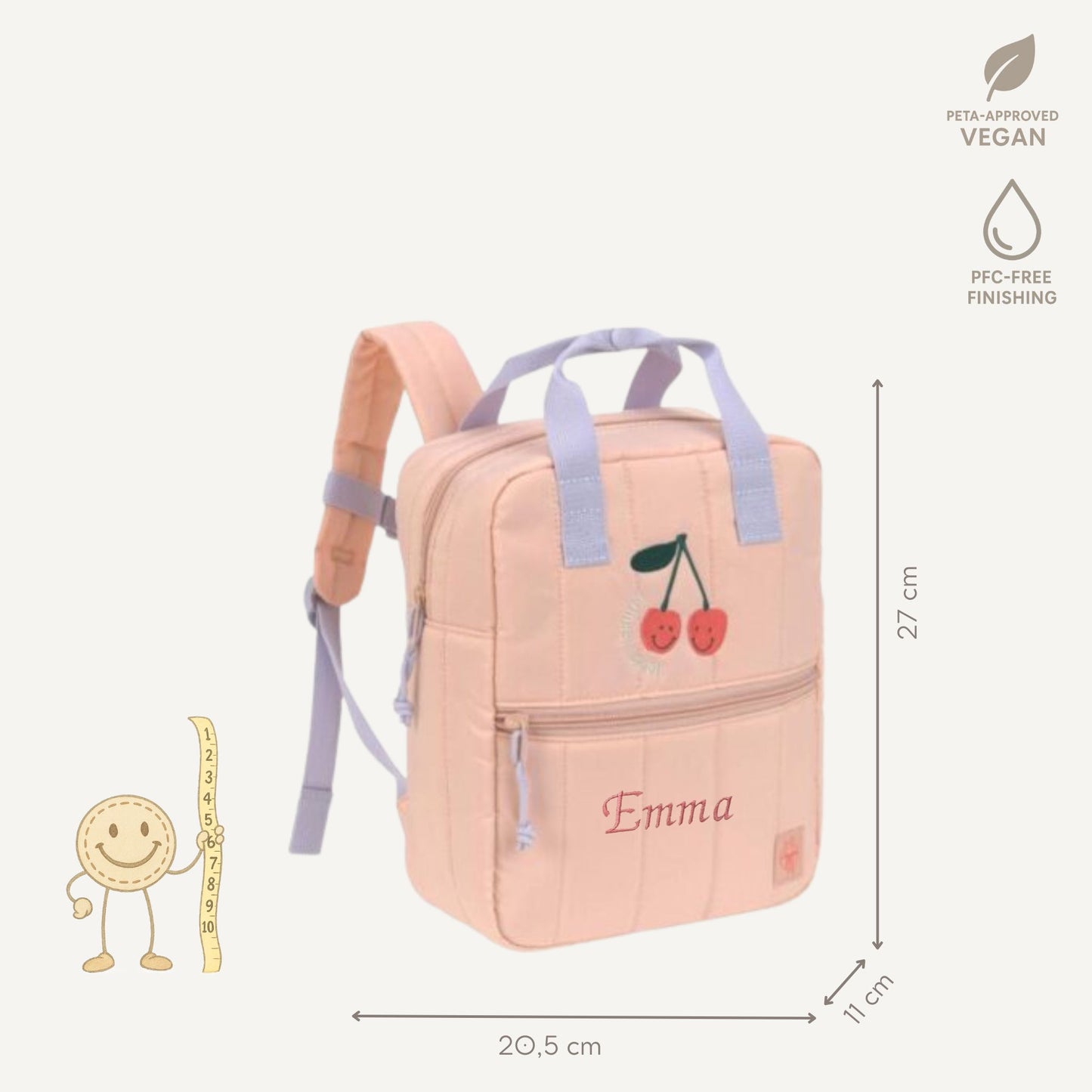 Rugzak Mini Square Little Gang - Cherry Peach | Lässig