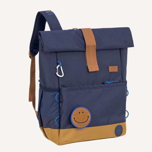 Rugzak Medium Rolltop Little Gang - Navy | Lässig
