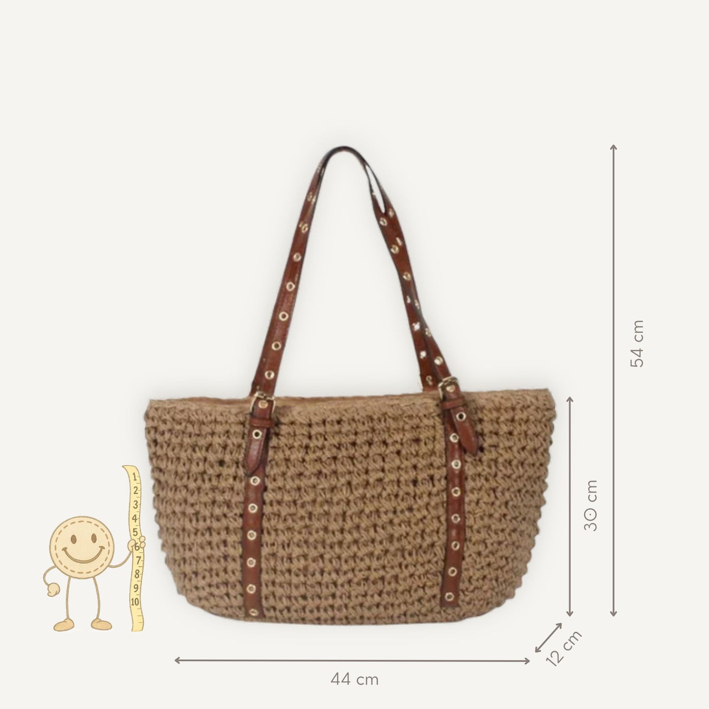 Handtas Raffia - Kaki | Maria Larouge