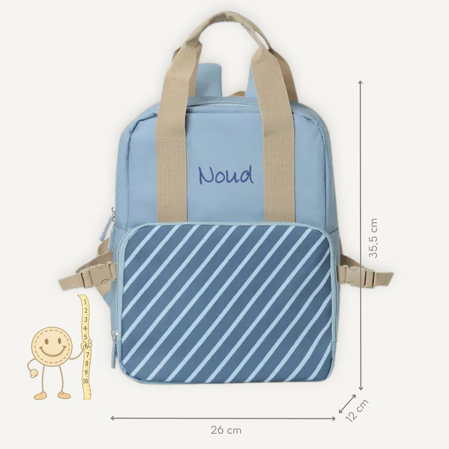 Kinder Koeltas - Stripes Blauw | Monnëka