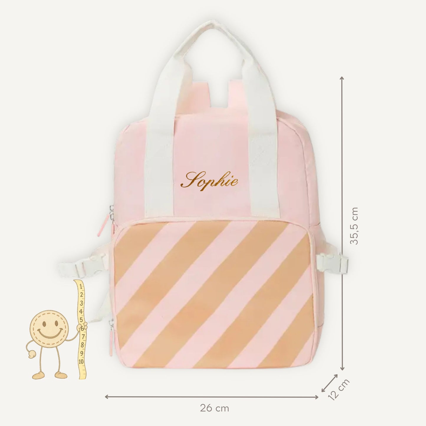 Kinder Koeltas - Stripes Pink | Monnëka