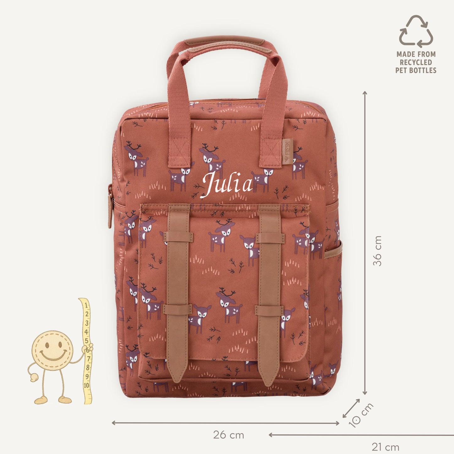 Rugzak Fresk Deer Amber Brown Large