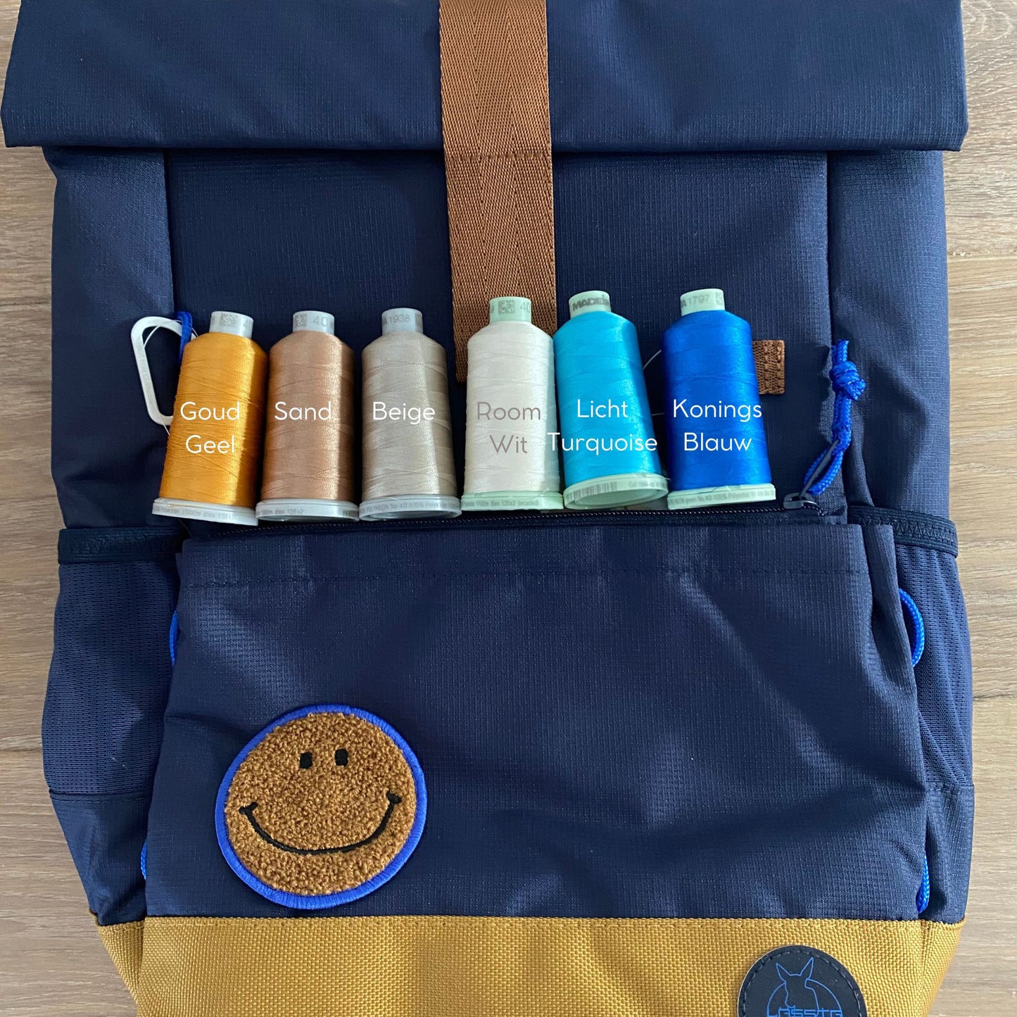 Rugzak Medium Rolltop Little Gang - Navy | Lässig