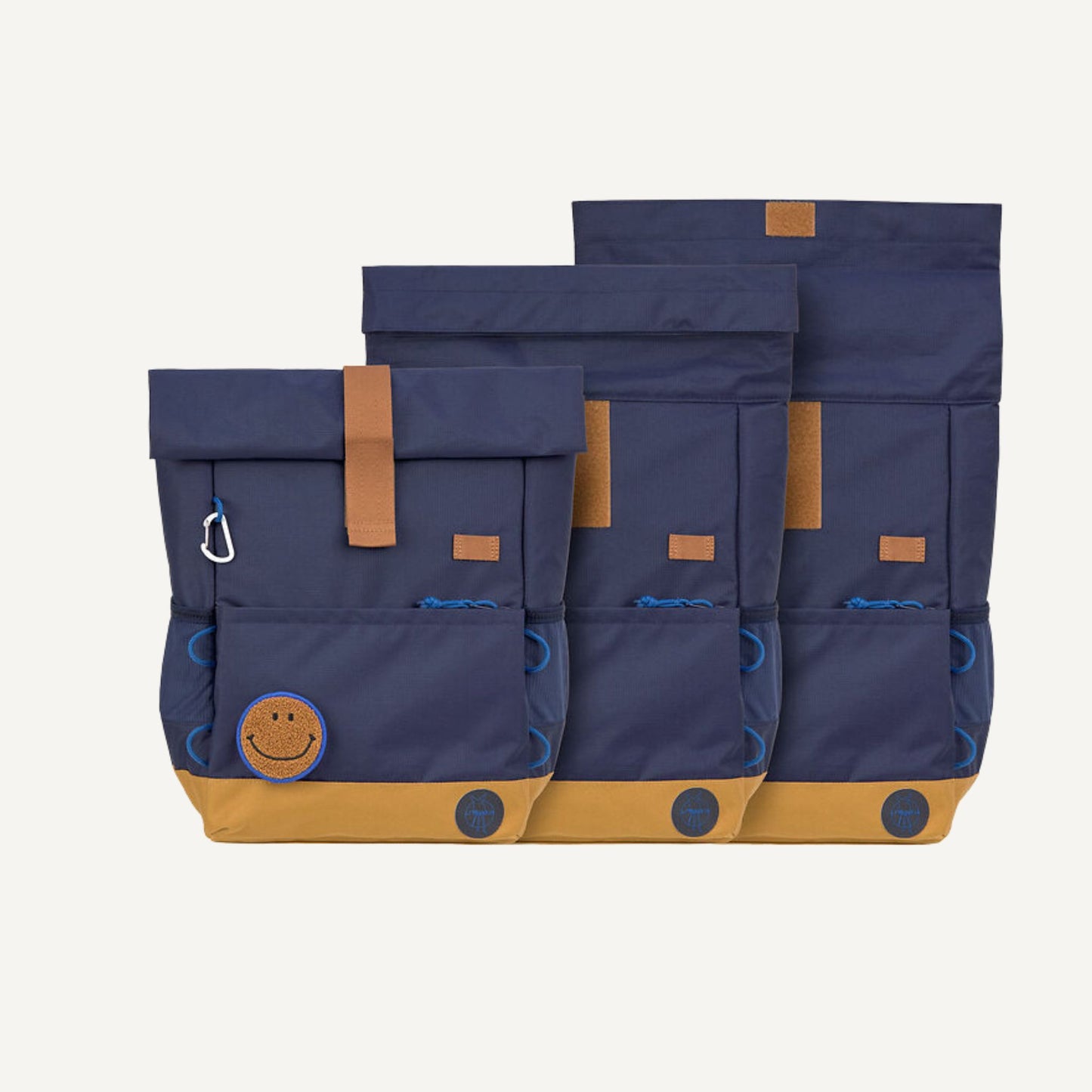 Rugzak Medium Rolltop Little Gang - Navy | Lässig