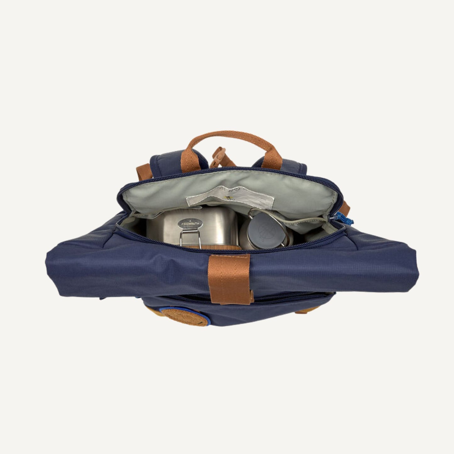 Rugzak Medium Rolltop Little Gang - Navy | Lässig