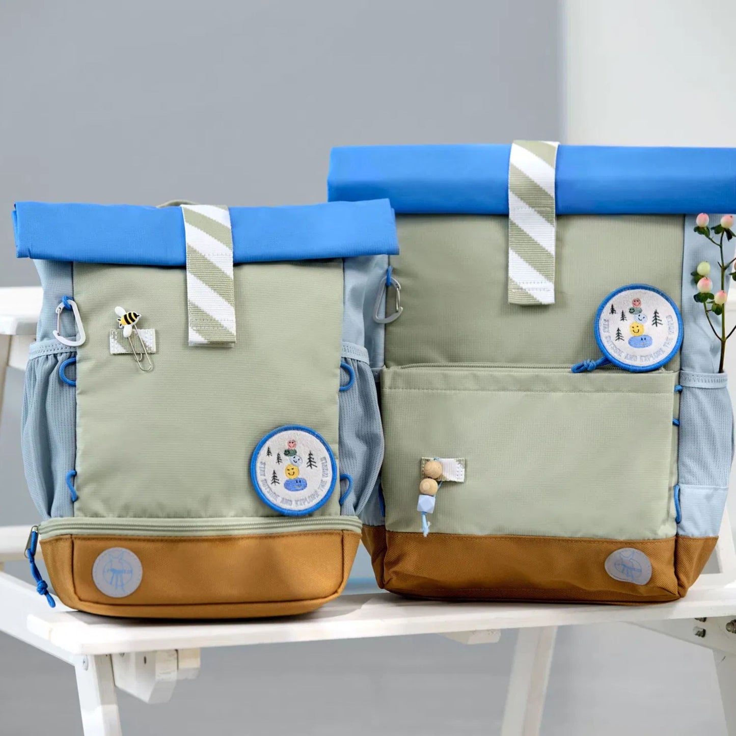 Rugzak Mini Rolltop Little Explorer - Green | Lässig