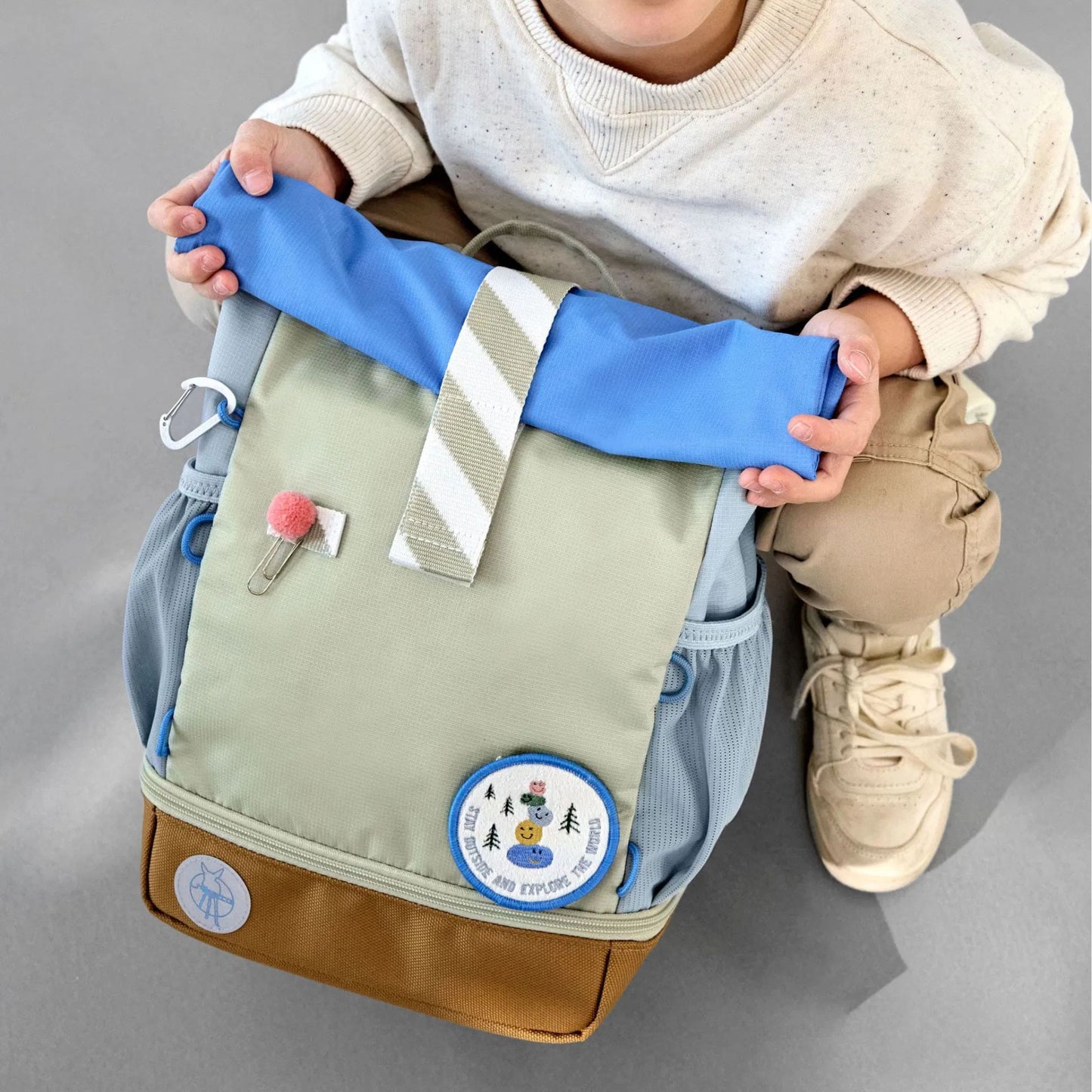 Rugzak Mini Rolltop Little Explorer - Green | Lässig