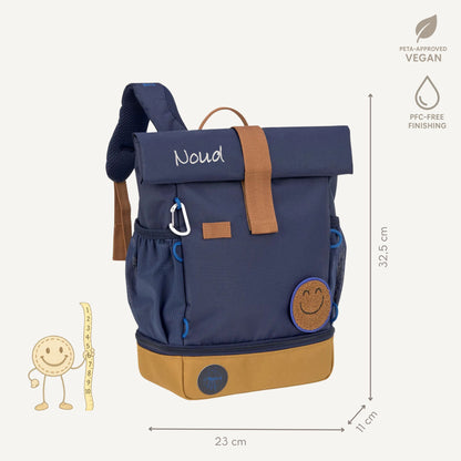 Rugzak Mini Rolltop Little Gang - Navy | Lässig