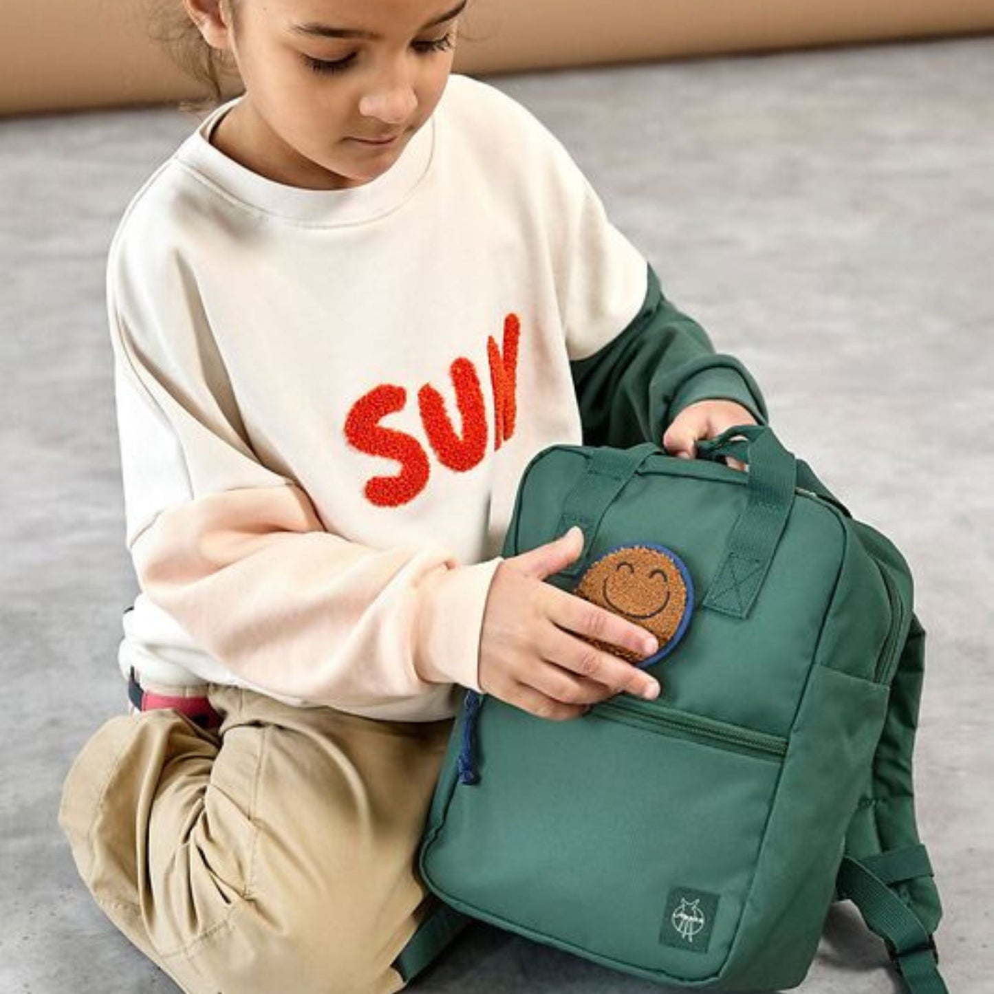 Rugzak Mini Square Little Gang - Dark Green | Lässig