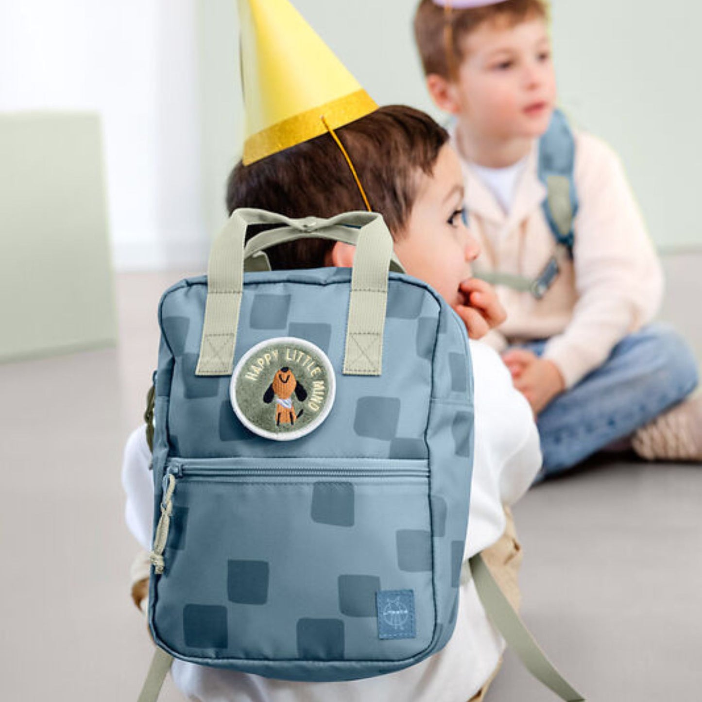 Rugzak Mini Square Pattern Party - Blue | Lässig