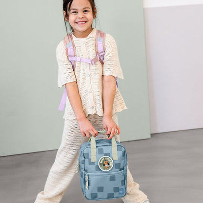 Rugzak Mini Square Pattern Party - Blue | Lässig