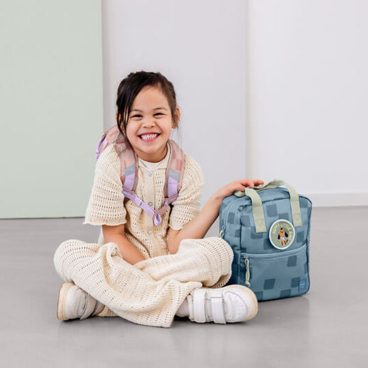 Rugzak Mini Square Pattern Party - Blue | Lässig