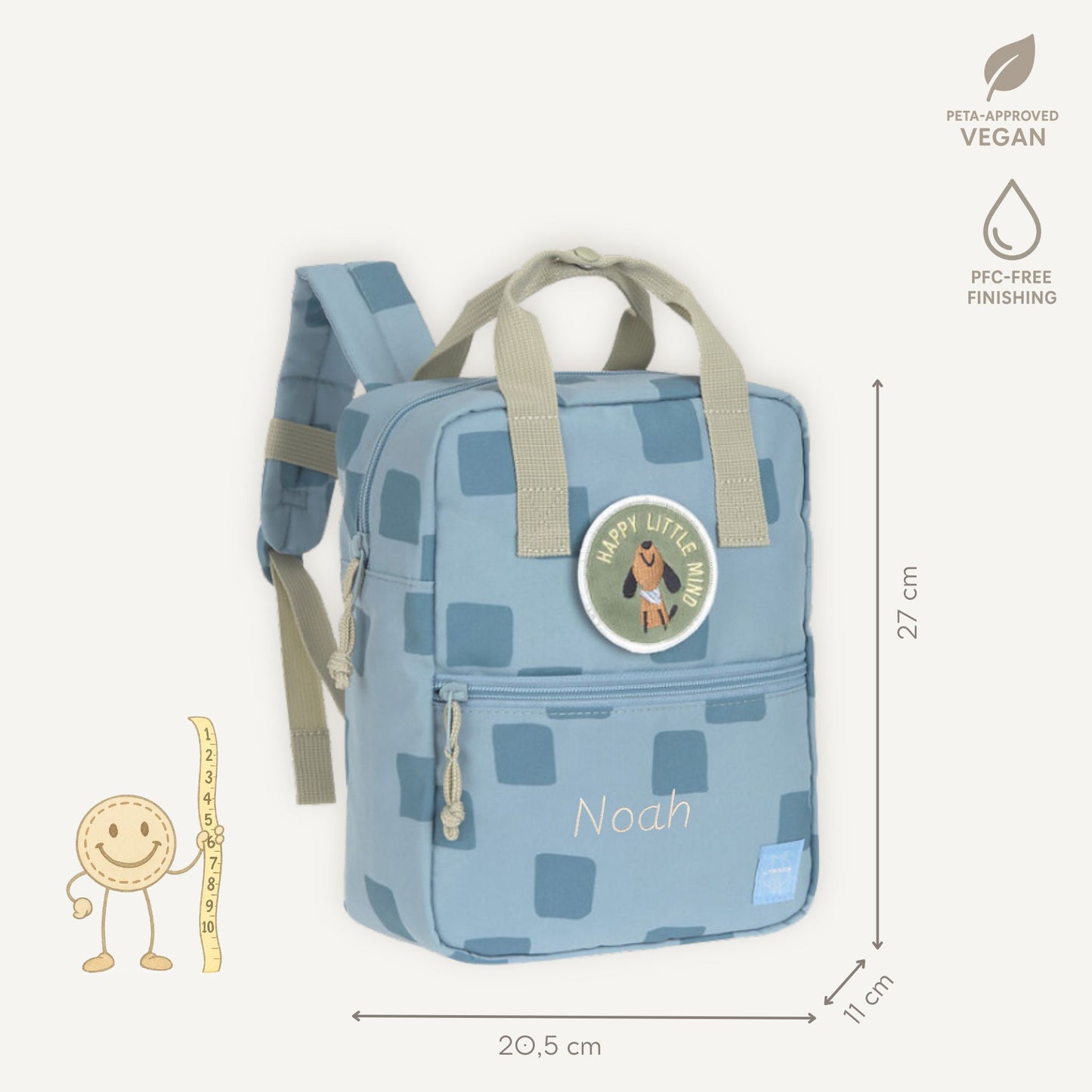 Rugzak Mini Square Pattern Party - Blue | Lässig