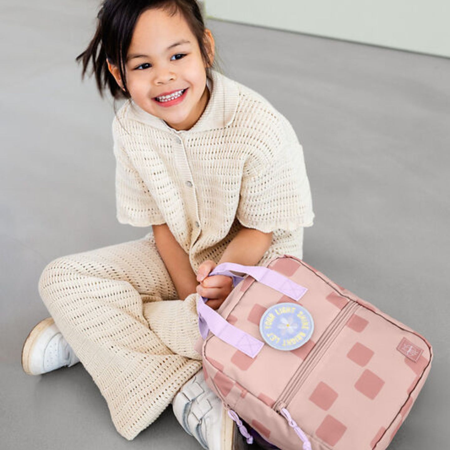 Rugzak Mini Square Pattern Party - Rose | Lässig