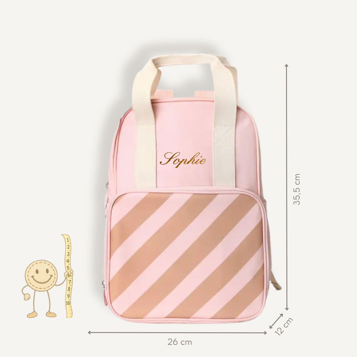 Rugzak Meisje - Scout Stripes Pink | Monnëka