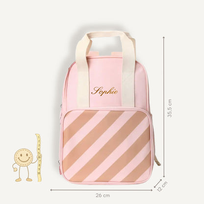 Rugzak Meisje - Scout Stripes Pink | Monnëka