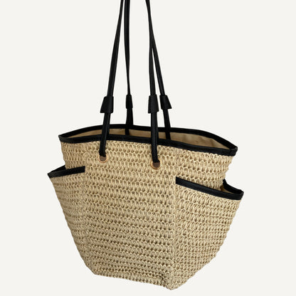Strandtas Raffia - Beige | Maria Larouge