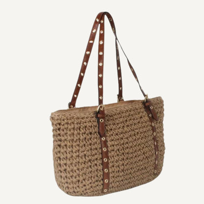 Handtas Raffia - Kaki | Maria Larouge